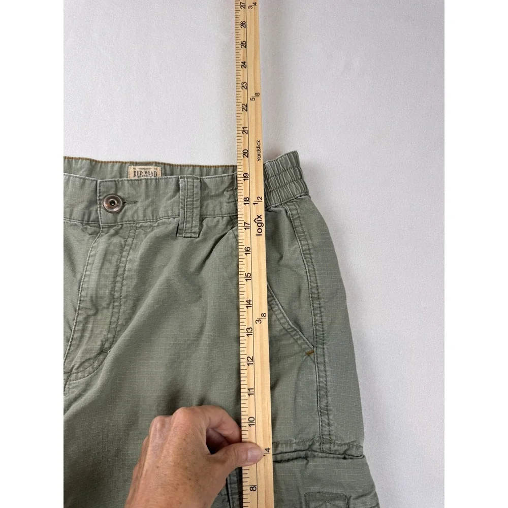 RedHead Cargo Shorts 32 Sage Green Ripstop Cotton Hiking Utility Outdoor Fishing